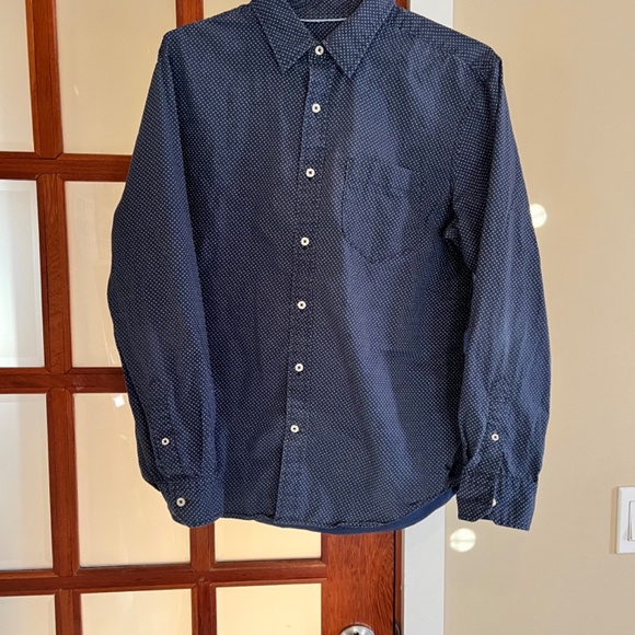 American Eagle Button Down - Navy with White Dots - Picture 4 of 6